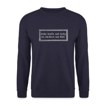 Liaba bsuffa - Unisex Pullover - Navy - Vorne - Alina (178cm) & Michal (187cm)