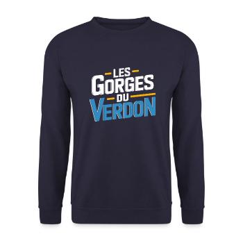 Les Gorges du Verdon - Sweat-shirt Unisexe - marine - Devant - Alina (178cm) & Michal (187cm)