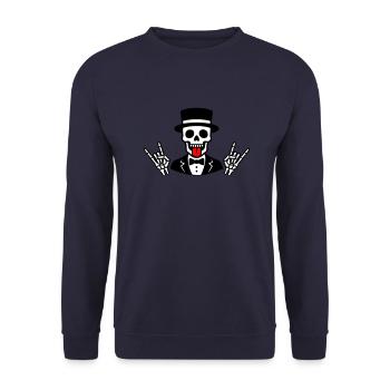 Groom Squelette - Sweat-shirt Unisexe - marine - Devant - Alina (178cm) & Michal (187cm)