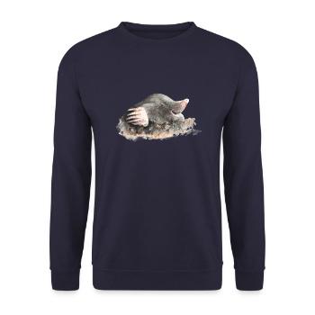 Maulwurf - Unisex Pullover - Navy - Vorne - Alina (178cm) & Michal (187cm)
