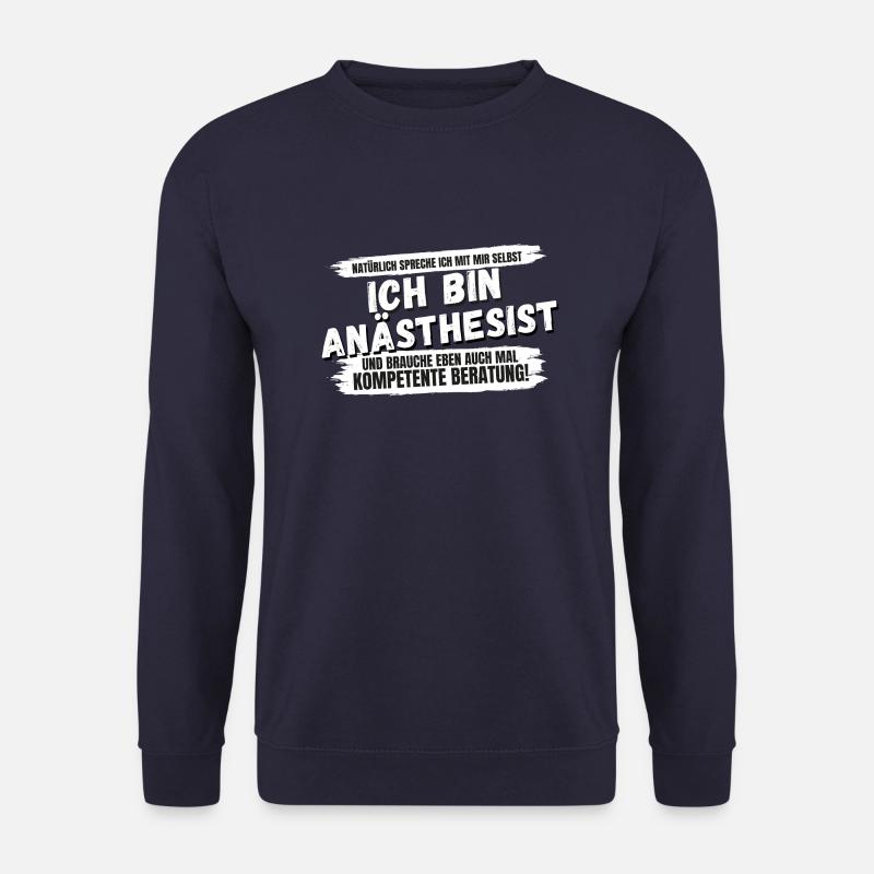 Anästhesist Anästhesistin Spruch Geschenk Beruf - Unisex Pullover - Navy