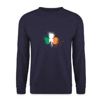 Irlande,Irlande,Trèfle,Graffiti,Peinture - Sweat-shirt Unisexe - marine - Devant - Alina (178cm) & Michal (187cm)