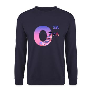 Osaka - Unisex Sweatshirt - navy - Front - Alina (178cm) & Michal (187cm)