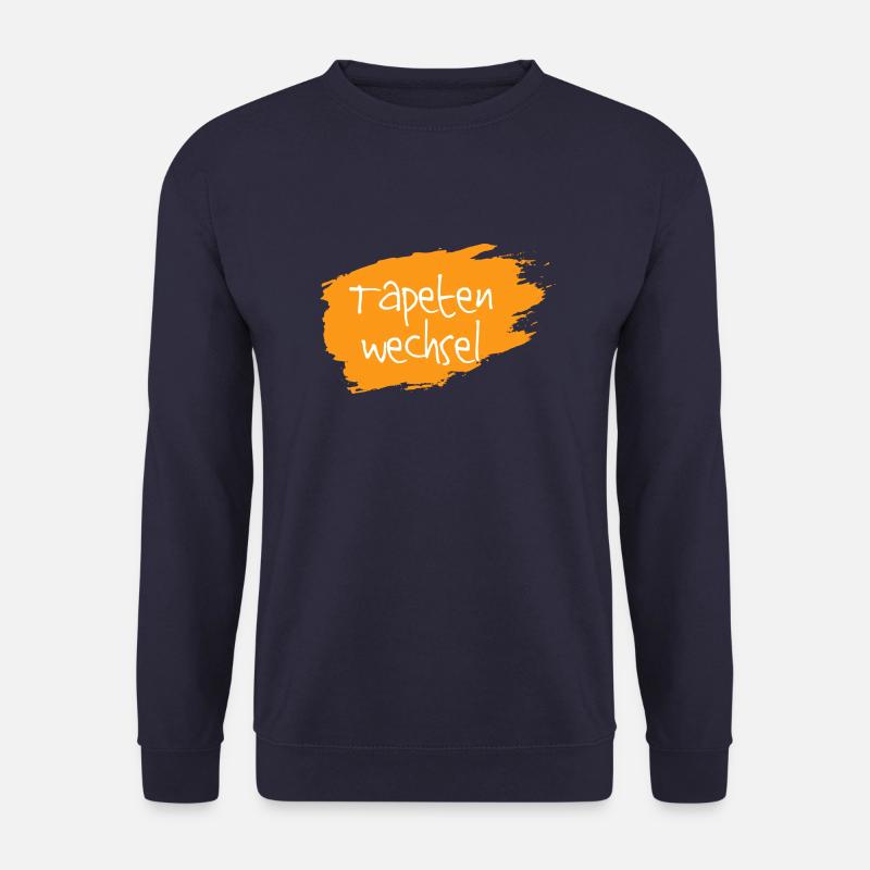 Tapetenwechsel orange - Unisex Pullover - Navy