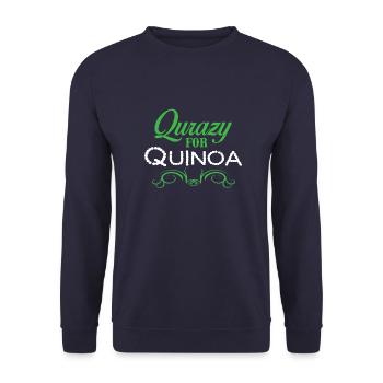 qurazy for quinoa - Unisex Sweatshirt - navy - Front - Alina (178cm) & Michal (187cm)