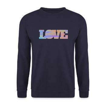 LOVE - Sweat-shirt Unisexe - marine - Devant - Alina (178cm) & Michal (187cm)
