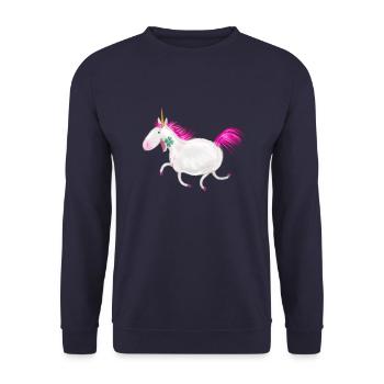 Unicorn - Unisex Pullover - Navy - Vorne - Alina (178cm) & Michal (187cm)