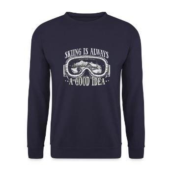Ski Ski Tenue de ski Ski Design Skieurs - Sweat-shirt Unisexe - marine - Devant - Alina (178cm) & Michal (187cm)