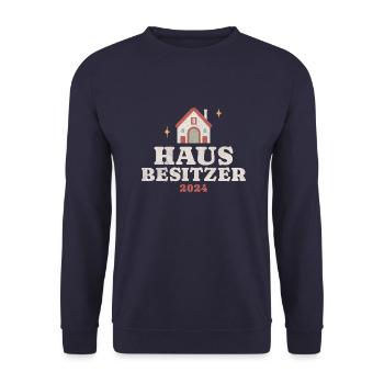 Hausbesitzer 2024 - Unisex Pullover - Navy - Vorne - Alina (178cm) & Michal (187cm)