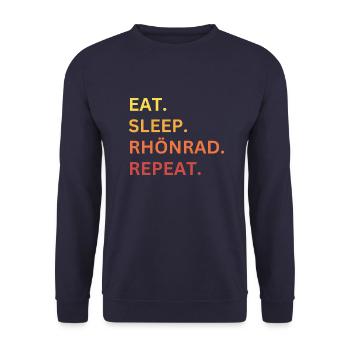 Rhönrad - Unisex Pullover - Navy - Vorne - Alina (178cm) & Michal (187cm)