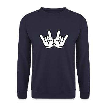 Hand Comic Party - Unisex Sweatshirt - navy - Front - Alina (178cm) & Michal (187cm)