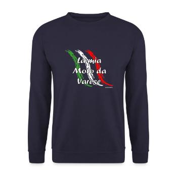 la_mia_moto_varese_white - Unisex Sweatshirt - navy - Front - Alina (178cm) & Michal (187cm)