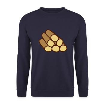 Wood - Unisex Pullover - Navy - Vorne - Alina (178cm) & Michal (187cm)