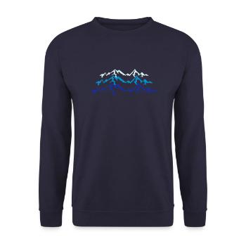 High beautiful mountains - Unisex Sweatshirt - navy - Front - Alina (178cm) & Michal (187cm)
