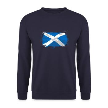 Scotland Flag - Unisex Pullover - Navy - Vorne - Alina (178cm) & Michal (187cm)