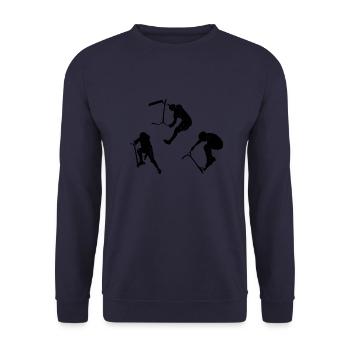 Scooter Tricks - Unisex Pullover - Navy - Vorne - Alina (178cm) & Michal (187cm)