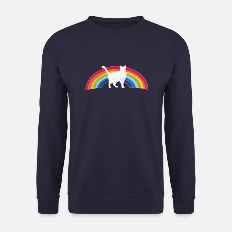 regenbogen katze - Unisex Pullover - Navy