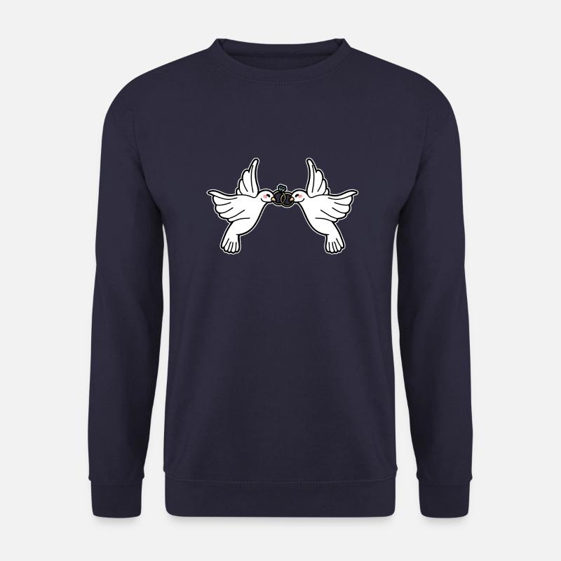 Hochzeit Tauben - Unisex Pullover - Navy