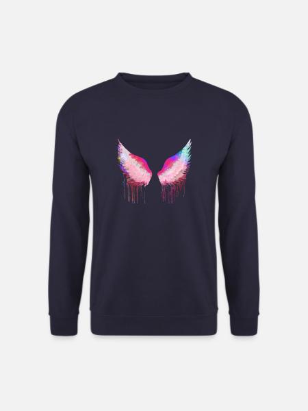 Flügel,angelwings, engelsflügel,bunt - Unisex Pullover - Navy