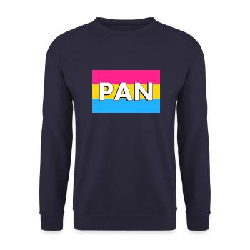 Pan Flag Pansexual Pan Flag Pansexuality Pride - Unisex Sweatshirt - navy - Front - Alina (178cm) & Michal (187cm)