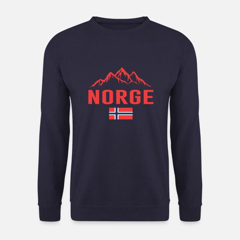 Norwegen Norge Berg Outdoor Natur Wandern - Unisex Pullover - Navy