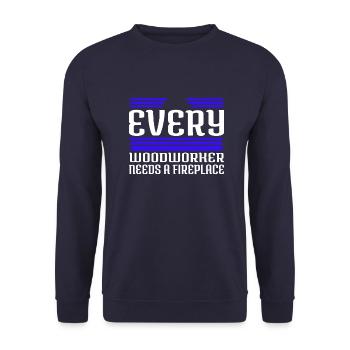 carpenter funny tshirts awesome dad forest work - Unisex Sweatshirt - navy - Front - Alina (178cm) & Michal (187cm)