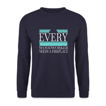 carpenter quotes tshirts bday fun americas - Unisex Pullover - Navy - Vorne - Alina (178cm) & Michal (187cm)