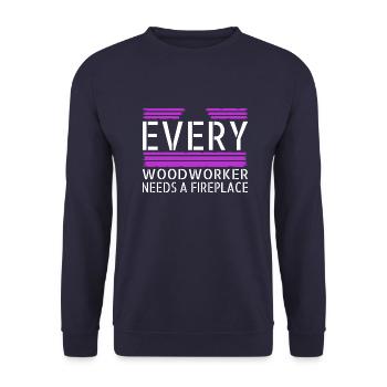 chainsaw mason best carpenter joke jokes - Unisex Sweatshirt - navy - Front - Alina (178cm) & Michal (187cm)