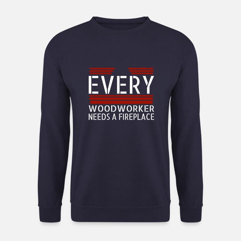 carpentry wood woodcutter apprentice - Unisex Pullover - Navy