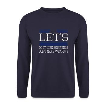 peace for paris pride gift idea humor - Unisex Sweatshirt - navy - Front - Alina (178cm) & Michal (187cm)