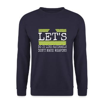 dove of peace sayings 1960s present child gift - Unisex Sweatshirt - navy - Front - Alina (178cm) & Michal (187cm)