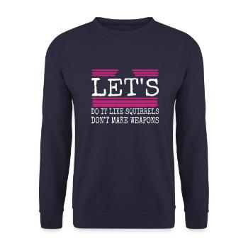 flower power gift idea geek cool birthday present - Unisex Pullover - Navy - Vorne - Alina (178cm) & Michal (187cm)