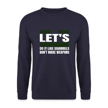 Cadeau de contre-culture anti-guerre de la paix - Sweat-shirt Unisexe - marine - Devant - Alina (178cm) & Michal (187cm)