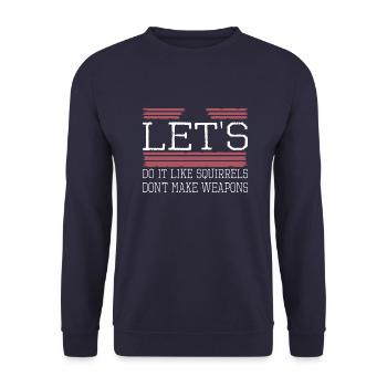 déclaration d’anniversaire citation blagues geek paix hippie - Sweat-shirt Unisexe - marine - Devant - Alina (178cm) & Michal (187cm)