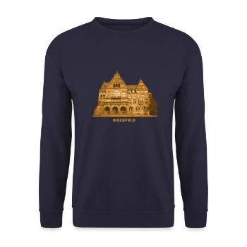 Ancien hôtel de ville de Bielefeld Rhénanie-du-Nord-Westphalie - Sweat-shirt Unisexe - marine - Devant - Alina (178cm) & Michal (187cm)