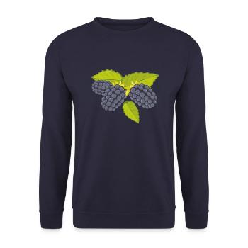 Brombeere - Unisex Pullover - Navy - Vorne - Alina (178cm) & Michal (187cm)