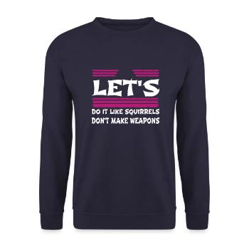 Dictons anti-guerre Déclaration heureuse paix - Sweat-shirt Unisexe - marine - Devant - Alina (178cm) & Michal (187cm)