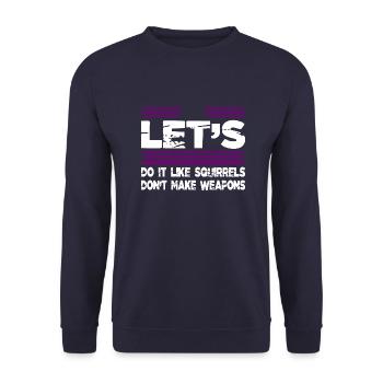 present fun 1960s birthday present funny quote - Unisex Sweatshirt - navy - Front - Alina (178cm) & Michal (187cm)