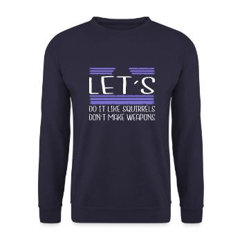 blague geek colombe de la paix symbole de paix bday - Sweat-shirt Unisexe - marine - Devant - Alina (178cm) & Michal (187cm)