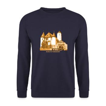 Rittersdorf Burg Eifel Bitburg Rheinland-Pfalz - Unisex Pullover - Navy - Vorne - Alina (178cm) & Michal (187cm)