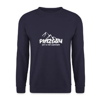 Pinzgau, Dahoam, Salzburg, Österreich, Dialekt - Unisex Pullover - Navy - Vorne - Alina (178cm) & Michal (187cm)
