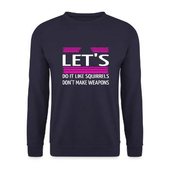peace joke anti war green gift idea love bird - Sweat-shirt Unisexe - marine - Devant - Alina (178cm) & Michal (187cm)