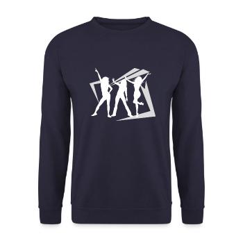 Dancing Dance Music - Unisex Pullover - Navy - Vorne - Alina (178cm) & Michal (187cm)
