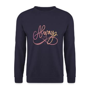 ALWAYS - Unisex Sweatshirt - navy - Front - Alina (178cm) & Michal (187cm)