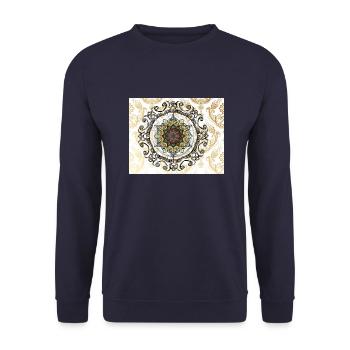 The moroccan chakra 2 Original - Unisex Pullover - Navy - Vorne - Alina (178cm) & Michal (187cm)