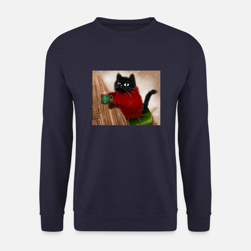 Chat en pull - Sweat-shirt Unisexe - marine
