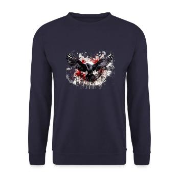 Raven - Unisex Sweatshirt - navy - Front - Alina (178cm) & Michal (187cm)