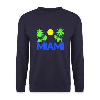 miami - Unisex Pullover - Navy - Vorne - Alina (178cm) & Michal (187cm)