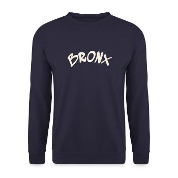 Bronx - New York City - USA - America - Unisex Sweatshirt - navy - Front - Alina (178cm) & Michal (187cm)