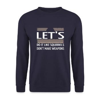 1960s fun birthday funny sayings dove of peace - Unisex Pullover - Navy - Vorne - Alina (178cm) & Michal (187cm)